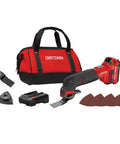 Cordless Oscillating Tool Kit With Blades, Sandpaper, Battery And Charger Included, Variable Speed Dial, LED Work Light