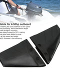 Outboard Hydrofoil Stabilizer For Boats Plastic Accessory Fits 4-50HP Motors Black With Red Accents Reduces Bow Rise