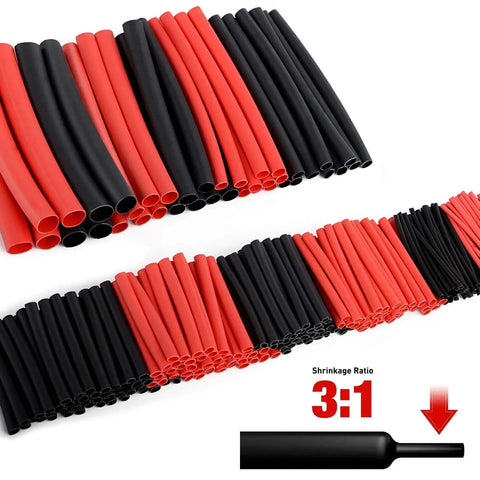 270 Piece 3 To 1 Dual Wall Adhesive Heat Shrink Tubing Kit With Six Sizes from One Sixteenth to One Quarter Inch for Solder Joints