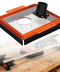 20Mm Linear Rail Router Sled Slide Connector with dust collection on acrylic cutting platform for SBR20UU SCS20UU blocks