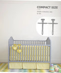 Crib with Grab And Go 10 Piece Spring Bolt Latch Kit For Crib And Window Screens Plunger Pin Latch Hardware shown in detail