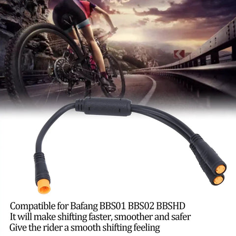 Electric Scooter Y Splitter Cable Adapter With High Current Capacity For Commuters And Urban Riders, 1 To 2 Wire Connector