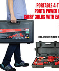 Big Red 4 Ton Porta Power Auto Body Repair Kit, portable 17 piece hydraulic set in high-strength plastic case, easy to carry.