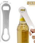 Two Pack V Rod Bottle Opener Set For Bartenders And Home Bar, 7.36 inch stainless steel opener opening a beer bottle