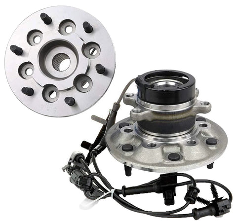 2Pc Front Wheel Hub And Bearing Assembly With ABS For 2004-2008 Chevy Colorado 4x4 And GMC Canyon 4x4 Includes 515110 515111 Dual Hubs