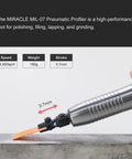 Close-up of Air Powered 0.7mm Stroke Reciprocating Profiler For Precision Polishing, Filing, Lapping And Deburring 35,000 SPM High Speed Micro Tool