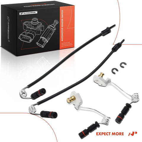 A-Premium brake pad wear sensor kit for Mercedes ML (front/rear), 4-piece set with wiring harnesses and hardware