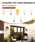 Dope Dusk To Dawn Outdoor Wall Lanterns 2 Pack Black Photocell Sensor Exterior Lights With Waterfall Glass shown by door