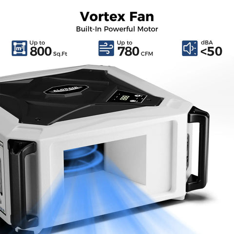 Beefy Dust Collector With 270 Degree Intake Remote Control 2 Stage Filtration 580 And 780 CFM Vortex Fan for shop use