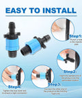 Fifty Piece Drip Irrigation Connector Kit For Five Eighth Inch Drip Tape Tubing installation steps