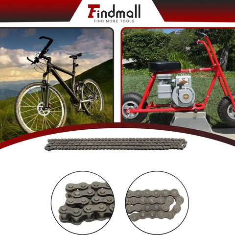 Heavy Duty 35 Roller Chain Kit, 160 Links, 5 Feet, Includes 2 Connecting Links And 1 Offset Link, Fits Go Kart And Mini Bike