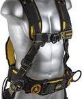 Cyclone Construction Harness With Waist Pad, Side D-Rings, OSHA And ANSI Compliant, Lightweight Breathable Shoulder Padding, XL
