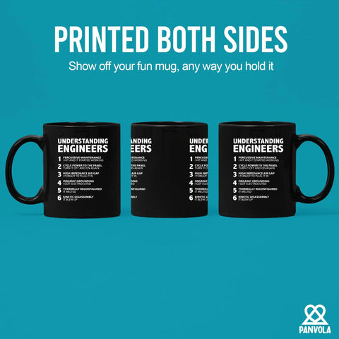 Funny Engineer Gifts Ceramic Mug 11 Oz Black For Engineers Engineering Students Teachers Dads Boyfriends Brothers Husbands