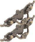 Vintage Style Cabinet Pulls 2 Pack Antique Bronze Drawer Handles For Dresser Wardrobe And Furniture Hardware Durable Rustic Kitchen Cabinets Pulls With Classic Old School Charm in ornate design.