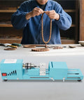 Mini Metal Wood Lathe Machine Corded Electric Compact Desktop Milling Tool for detailed woodcraft and small-leaf rosewood projects.