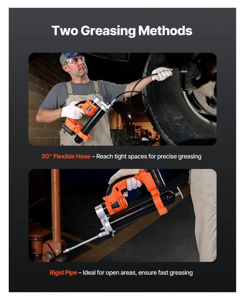 Cordless Grease Gun 80,000 PSI 20V Electric Tool Only used with flexible and rigid hoses for auto and industrial equipment.