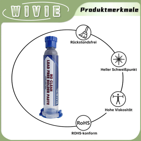 Low-Temp Lead-Free Solder Paste For Precision Soldering With Tin-Bismuth Alloy, Melts At 138 Celsius To Protect PCBs And Components.