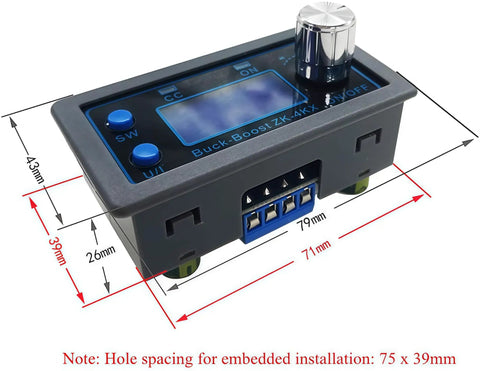 Dope Buck Boost Converter With CC CV Regulation 0.5 To 30 Volts Output And 5 To 30 Volts Input 3 To 4 Amps Max 35 Watts