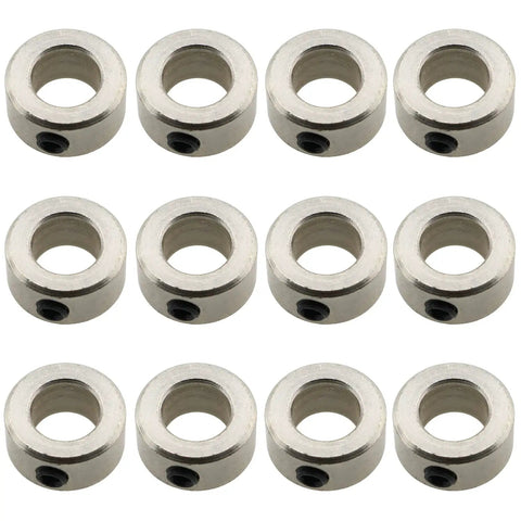 Stainless Steel T8 Lead Screw Locking Ring Collar Set With 12 M4x4mm Allen Screws For 3D Printers 8mm Bore 14mm Outer Diameter
