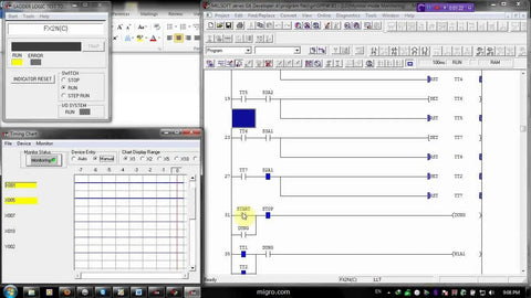 Professional PLC Developer Starter Kit With Ladder Logic Controller and free software interface for programming.