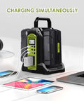 Portable 350W Power Inverter For Ryobi 40V Batteries, Pure Sine Wave DC 40V To 120V AC Converter, 6 Output Ports