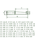 Technical diagram of 2 Inch Boring Head With MT3 Shank And 3/8 Inch 16 Thread Precision Boring Tool Set detailing dimensions.