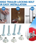 Trailer Hasp Bolt Kit With Carriage Bolts And Torx Barrel Nuts for enclosed trailers installation guide