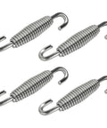 Set of four 52.7mm stainless steel motorcycle exhaust muffler springs with hooks