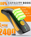Compact Bluetooth Barcode Scanner For 1D And 2D Codes with battery level indicator and wireless mode screen
