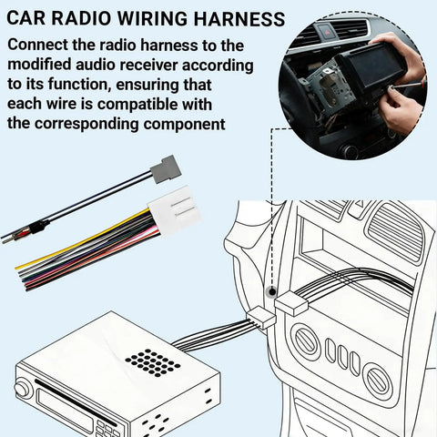 Radio Wiring Harness Kit With Antenna Adapter And Steering Wheel Control Wire For Aftermarket Stereo Install Compatible With 2008 2013 Infiniti And Subaru Easy Plug And Play With Durable Color Coded Connectors And High Quality PVC Insulated Cables diagram and installation guide