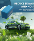 Two Pack OBD2 Fuel Saver Upgrade Plug And Plate For Diesel Vehicles, Boosts Power And Fuel Efficiency By Up To 15 Percent, Smoother Hills And Merges, Easy DIY Install, Blue Color, Broad Vehicle Compatibility product and eco-friendly car concept illustration.