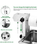 Knockout 6L Digital Ultrasonic Cleaner For Vinyl Records And Compact Discs, adjustable height knob for easy washing.