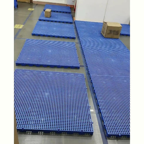 Lightweight Plastic Storage Pallet With Ventilated Grating For Garage And Basement Organization Reusable Polyethylene Rack