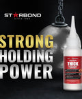 Thick Super Glue Pro Grade Kit 2 Oz With Gap Filling CA Glue Cyanoacrylate Adhesive Clog Resistant Cap next to wrecking ball.