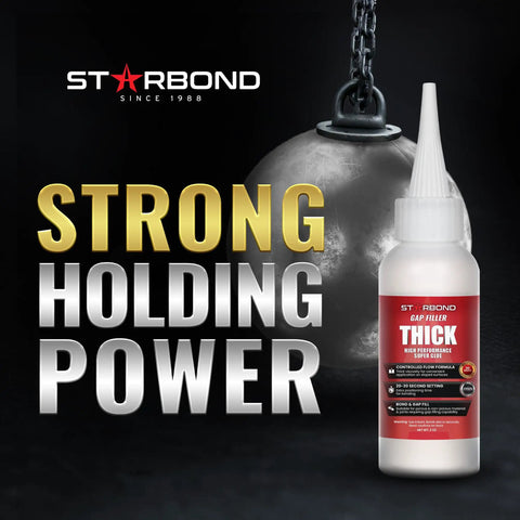 Thick Super Glue Pro Grade Kit 2 Oz With Gap Filling CA Glue Cyanoacrylate Adhesive Clog Resistant Cap next to wrecking ball.