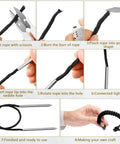 8-step guide using 12 Piece Paracord Fid Knotter Tool Set With Stainless Steel Marlinspike for cord craft