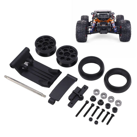 Head Up Wheel Upgrade Kit For 1x10 Off Road RC Cars With Wheelie Bar And Rubber Tire Skins Durable Plastic Columns And Stainless Steel Shaft For Savage Stability On DBX 10 7530 components