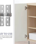 Heavy Duty Adjustable Friction Hinge Kit For Doors And Cabinets With Damping So It Stays Put At Any Angle 0.8 Nm Torque Stainless Steel Left And Right 2 Pack Buffer Hinge Dampers For Quiet Smooth Motion And Multi Position Hold VILLFUL installed on a wooden cabinet door.