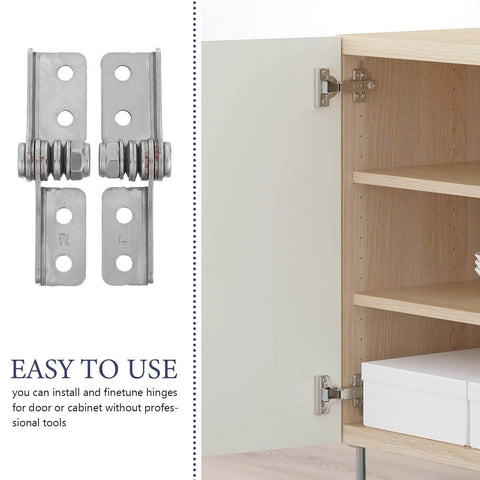 Heavy Duty Adjustable Friction Hinge Kit For Doors And Cabinets With Damping So It Stays Put At Any Angle 0.8 Nm Torque Stainless Steel Left And Right 2 Pack Buffer Hinge Dampers For Quiet Smooth Motion And Multi Position Hold VILLFUL installed on a wooden cabinet door.