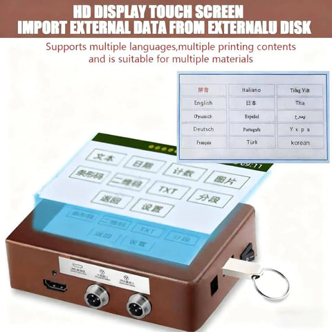 Heavy-Duty Automatic Inkjet Coding Machine For Production Lines Industrial Online Printer With High Def 600dpi Sharpness For Labels And Logos 25mm Width Red fast batch coding touch screen control for multilingual data entry.