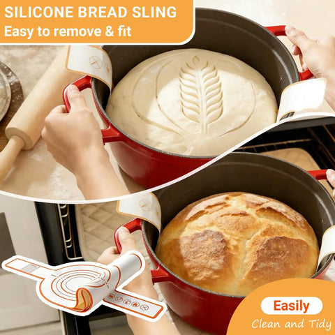 Sourdough Starter Kit With Two Banneton Proofing Baskets Bread Proofing Tool Set Lame And Blades Scrapers Slings Cloth Bag