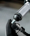 Top Shelf 18V Cordless Rivet Nut Gun With Hella Precision Adjustable Settings, shown adjusting mandrel with precision.