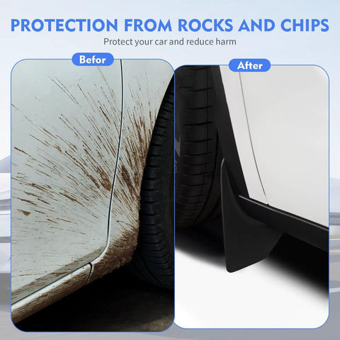 Tesla Model Y Mud Flaps 4Pcs Set No Drill Tire Splash Guards for 2020-2024 OEM-Style Front And Rear Fender Protection comparison