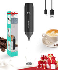 Rechargeable Milk Frother Wand Handheld Electric Foam Maker With USB C Power Detachable Stainless Steel Whisk For Coffee Latte