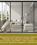 No More Door Bangs Heavy Rubber Sliding Stopper Replaces D1802 2 5/8 Inch shown in residential sliding door setting.