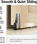 Tough As Nails Vertical Track Roller With Durable Rubber Caster For Super Smooth Sliding Door Operations showing rubber wheel on door.