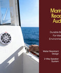 6.5 Inch Dual Marine Speakers Built For Outdoor Bumpin Sound, Waterproof And Weather Resistant, 2 Way Stereo, 200 Watt Peak Power