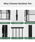 Beefy Iron No Dig Garden Fence System With 16 Panels Spanning 34 Point 7 Feet And 40 Inch High Includes 2 Gates Anti Dig Gravity Lock Indoor Outdoor Dog Fence For Yard RV Camping Black features