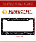 Funny License Plate Frame I Hope Something Good Happens To You Today Stainless Steel Car Decor with size dimensions displayed
