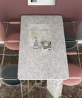 Granite Countertop Contact Paper Waterproof Peel And Stick Marble Wallpaper Self Adhesive for tables, shown on dining table.